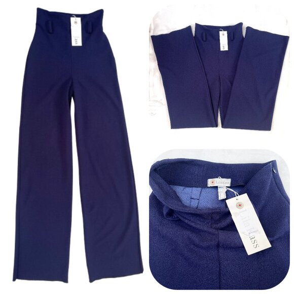 Lila Kass Pants - NWT Lila Kass High Waist Navy pants 2